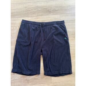 Tommy Bahama Mens XL Terry Cloth Shorts Navy Blue Elastic Waist Pull On